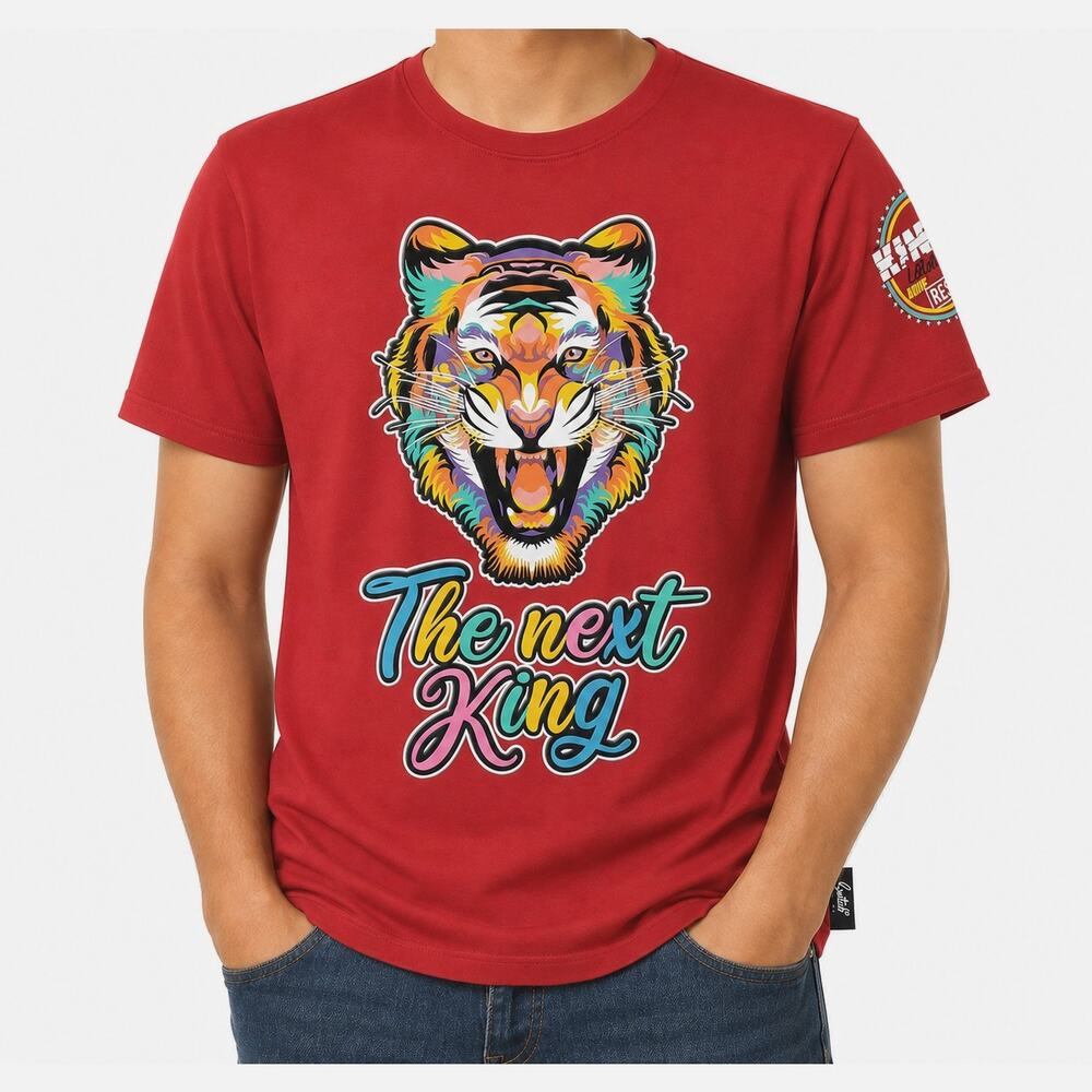 Switch Remarkable T-Shirt Mens Medium Red Limited Edition King Tiger Drip Cotton